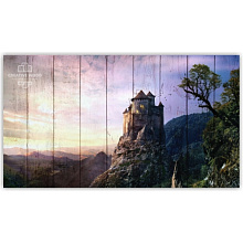 Фиолетовое панно для стен Creative Wood Фэнтези Фэнтези — Замок в горах